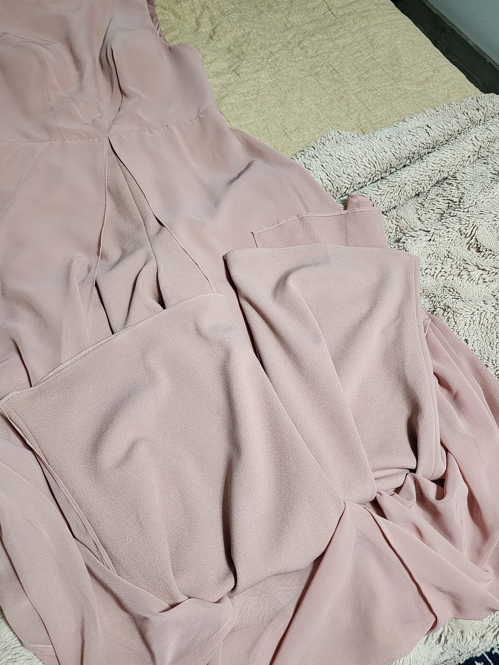 Azazie Dusty Rose Pink Pleated Jumpsuit - Picture 12 of 13